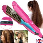 Wet/Dry Titanium Alloy Hair Crimper Crimping Perm Slipnt Waver Curler Salon New~