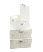 Strong Resin Picnic Gift Storage Hamper Basket Box With lid & Lock