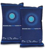 Twin Pack - Portable Reusable Dehumidifier Bag Silica Gel Moisture Damp Blue