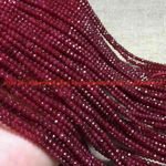 Genuine Natural Faceted Brazil Red Jade Gemstone Rondelle Loose Beads 4/6/8mm