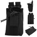 Tactical Radio Pouch Walkie Talkie Carry Bag Case Molle Nylon Belt Holder Bags