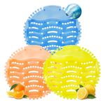 18-Pack 16x16cm Urinal Mats  Splash Guards with Odor Control, 3 Colors Available