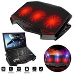 3 Powerful Quiet Laptop Cooler Fans Gaming Cooling Mat Pad Stand Tilt for 12-17"