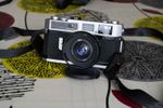 Canon 7 Rangefinder with Industar 61 lens, film tested with slotted lens hood