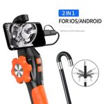 360° Two-Way Articulating Endoscope Inspection 4.3 inch Display 6.4MM HD 1080P