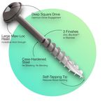 Trend Pocket Hole Screws Washer Head COARSE 8 x 1" 1-1/4" 1-1/2" 2" 2-1/2"