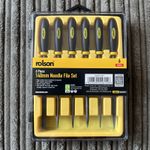 Rolson 6pc 140mm Needle File Set Rubber Grip