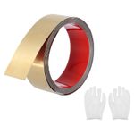 Stainless Steel Molding Trim Self Adhesive Brushed Gold 1.6 Inchx9.8 Feet