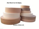 Pre-Glued Iron-On Real Wood Edging Various Woods 22mm 30mm 40mm 50mm - 50 Metres