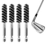 4Pcs Golf Clubs Head Hosel Brush, Golf Club Cleaner Brush with Hex Shank Handle,