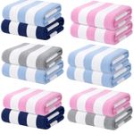 2 Pack Beach Towel Cabana Stripe Quick Dry Microfibre Sand Resistant Pool