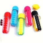 Two-in-one Medicine Box Water Cup Seven-day Divided  Portable Water Bottle