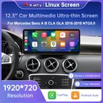 12.3"Wireless CarPlay Touch Screen For Benz A B CLA GLA 2015-2019 NTG5.0 RHD