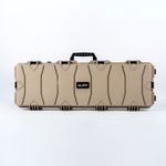 Large Wheeled Airsoft Rifle Hard Gun Case - (Wave and pick and pluck) Tan