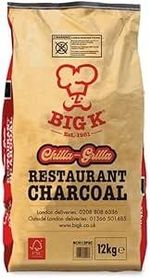 Big K Lumpwood Restaurant Grade Charcoal 12kg for Grilling