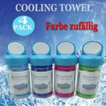 4x Instant Cooling Towel ICE Cold Cycling Jogging Gym Sports Outdoor Hiking UK