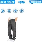 Mens Loose Fleece Cargo Trousers Casual Gym Jogging Bottoms Lightweight Jogge...