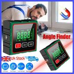 360° Magnetic Digital Angle Gauge Finder With Laser Inclinometer Level Meter UK