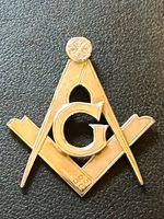Masonic Square & Compass Pendant / Watch Fob Sterling Silver 1976 Birmingham