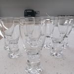 Set of 8 Vintage Iittala Tapio White Wine Glasses 10.5cm Blown Glass Finland