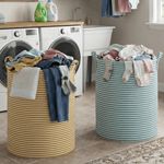 Laundry Basket Folding Bin Bag Hamper with Handle Dirty Washing Clothes Storage