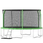 Big Air 12ft Trampoline with Safety Enclosure Free Ladder Floor Mat & Socks