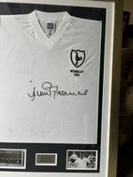 Jimmy Greaves Signed Tottenham Hotspur Wembley 1962 Retro Shirt Framed