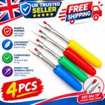 4 PCS ASSORTED COLOURS SEAM RIPPER STITCH UNPICKER SEWING TOOL THREAD PICKER