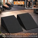2PCS Yoga Slant Board Calf Stretcher Squat Wedge Block Stretch Fitness Gym UK