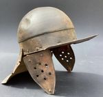 English Civil War Lobster Tail Helmet found at country house estate sale