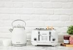 Haden Heritage Ivory 1.7L BPA Free Kettle & 4 Slice Wide Slot Toaster Set