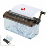 Manual Hand Shredder A4 Strip Cut Desktop Home Office Paper Shredder Low Noise