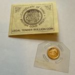 1986 British Gold Angel Bullion Coin. Christmas Tree Mint Mark. Limited Edition.
