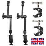 2X 11" Magic Arm Super Crab Clamp For Camera Monitor LED Video Fill Lights~
