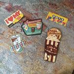 5 VINTAGE LOOKING INTERMISSION ADVERTISING METAL  SIGN FOOD  DISPLAY SIGN
