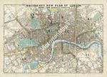 Antique map LONDON Victorian plan Whitbread 1858 wall art decor print poster