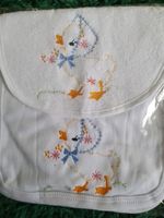 2 x Embroidered Baby Bibs, Duckling