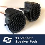 VW Volkswagen T2 Type-2 Dashboard Vent Speaker Kit (Pair 4 Ohm)