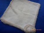 6 Unused Vintage Cream / Beige  Embroidered/Lace Tenerife Napkins