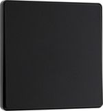 BG Evolve Wall Light Switch Electrical Matt Black Screwless Round Edges 2-Way