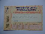 Ticket Stub - MANCHESTER UNITED V SHEFFIELD UNITED PREMIER LEAGUE - 1993-94 GOOD