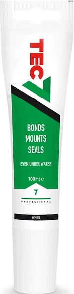 TEC7 Universal Mounting Tube 100 ml White Bonds Seals
