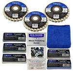 Angle Grinder Metal Polishing Kit Flap Felt Aluminium Alloy Steels 9pc - Pro-Max