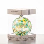 August Peridot Birthstone Ball Sienna Glass 10cm Decorative Ornament Gift Boxed