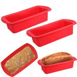 2X Silicone Loaf Tin Non Stick Bread Baking Cake Mould Pan Bakeware Mold 2lb