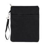 Gdrghe Waterproof Book Sleeve Zipper Cover Pouch with Front Pocket Black