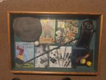 vintage golf–themed shadow box wall display