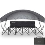 4 Seater Folding Football Team Bench with Shelter Portable Sports Seat