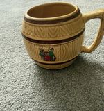 Vintage 1970s Peter Nesbit 1 Pt Barrel Shaped Coates Cider Mug 