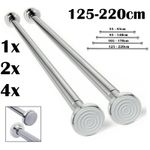Heavy Duty Telescopic Shower Curtain Pole Extendable Rail Rod Bath Door Window